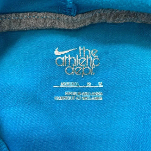 Vintage Nike Long Sleeve Hooded Pullover Sweatshirt Women's Medium Blue Active - Picture 12 of 14